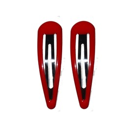 7cm Large Red Bendies Sleepies Snap Clips Hair Clips Slides School Colours for Women Girls by Glitz4Girlz