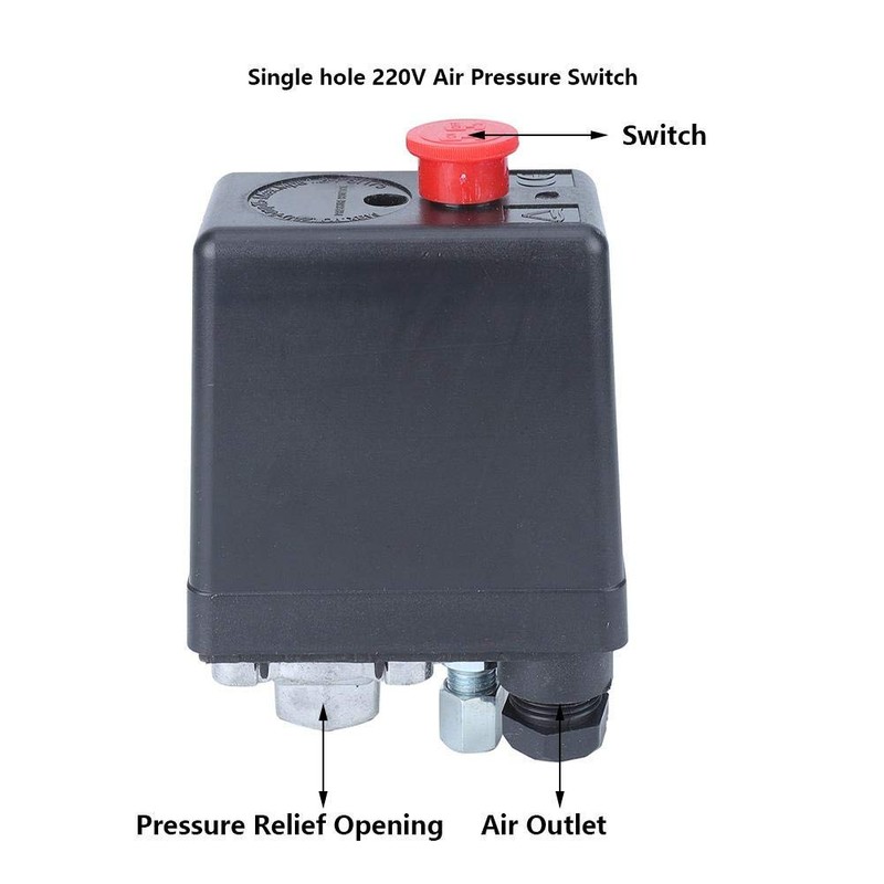 Garosa 72.5~175psi Air Compressor Pressure Control Switch, G1/4" Single Hole