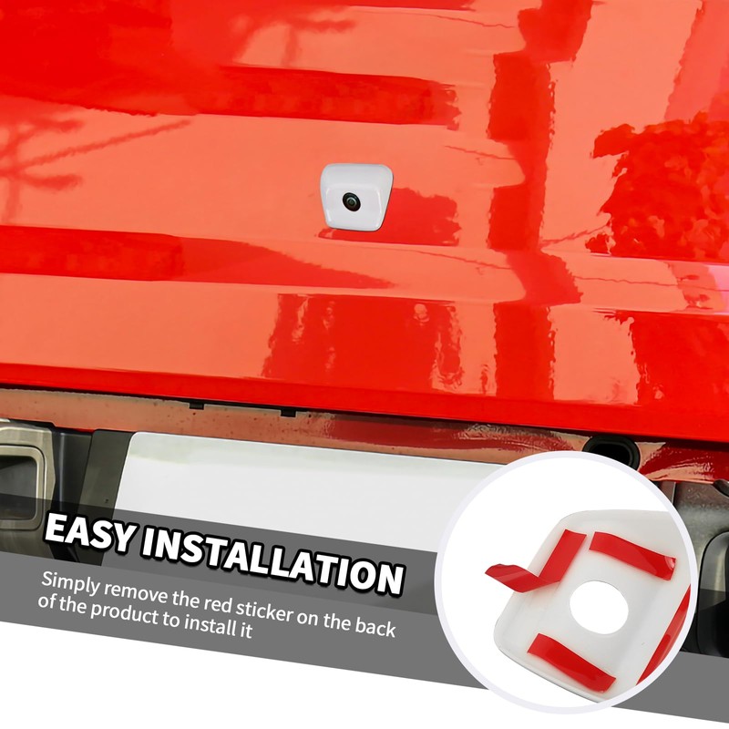 Jimen Tailgate Camera Rear Cover Trim Fit for Jeep Gladiator