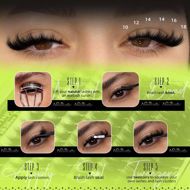 Lash Clusters with Spikes Manga Eyelash Clusters Wispy Anime Lash
