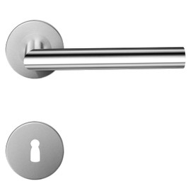 HAIFUAN Stainless Steel Door Lever Handle, Door Lock Handle Set, Door Bar (S02-103) (S02-103K, 2 SETS)