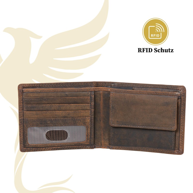 Hörner Fortuna Adult Premium Leather Wallet Brown Compact 1 Compartment