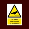 This area is under 24 hour TV Surveillance Plastic Sign