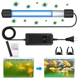 JAHEA Aquarium Clean Light，11W Submersible Light with Test Card,Aquarium Water Clean Green Clear Waterproof Clean Lamp for for Sump Pond Filter Tank (11W)