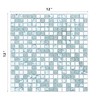 Mijaro 6 Sheets Peel and Stick Silver Square Flat Mirror