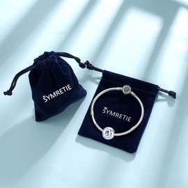 Symretie 925 Sterling Silver Pansy Charms for Bracelets and Necklaces Flowers Clip Charms Birthday Jewellery Gift for Women