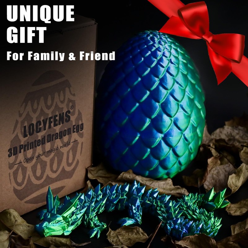 3D Printed Drago Eggs, Articulated 3D Toys, 3D Eggs with