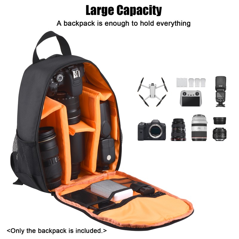 Small Camera Backpack Outdoor Camera Bag Water-resistant Shock-proof Camera Case