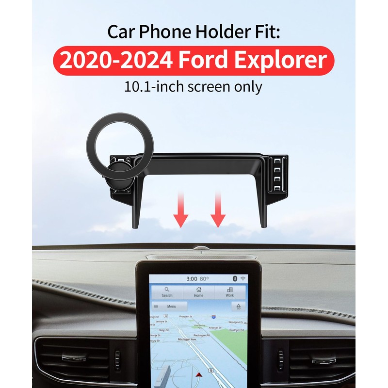 Car Phone Holder for Ford Explorer 2020-2024 10.1" Screen Magsafe