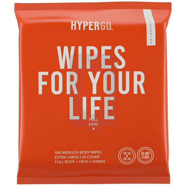 HyperGo XL Body Wipes for Women & Men – 12"