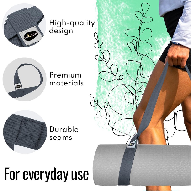 [New 2025] TECEUM Yoga Mat Strap – 30+ Colors –