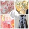 CABODYALS {91) 5 cm White Organza Ribbon with Faux Pearl