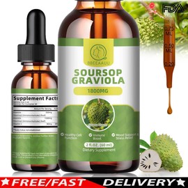 Bbeeaauu ORGANIC Graviola Soursop Leaf Extract liquid Drops Supports Immune Boost 60ml