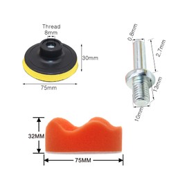 31 PCS Polishing Pads Set,3inch/80mm Car Polishing Sponge Buffing Pads With M10 Drill Adapter Kit Cleaning Brush for Auto Polisher, Sanding, Waxing