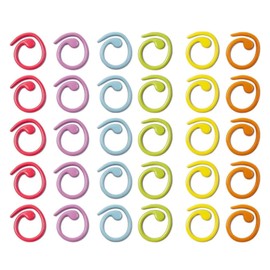 Knitting Markers, FamGift 6 Colors 30pcs Stitch Markers Crochet Markers Number Markers Knitting Tools Portable Craft DIY Colorful Stitch Markers