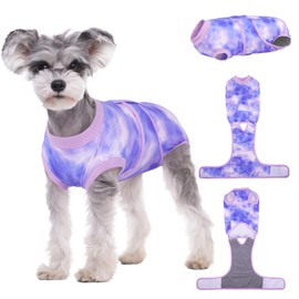 Kuoser Recovery Suit for Dogs, Adjustable Female Spay Dog Surgery Suit, Pet Surgical Shirt Male Neuter Anti Licking Abdominal Wounds Puppy Onesie Bodysuit, Alternative to Doggie Cone After Surgery