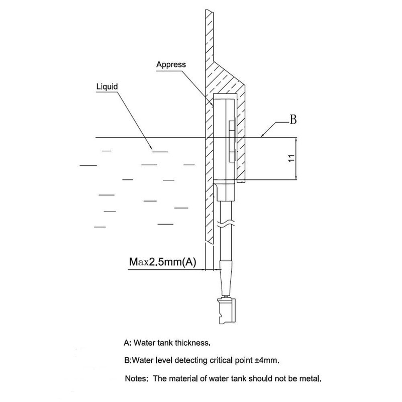 EPTTECH D1CS-D Capacitive Water Tank Level Sensor Come with 500mm