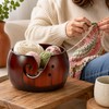 Wooden Yarn Bowl for Knitting & Crochet - Smooth Pine