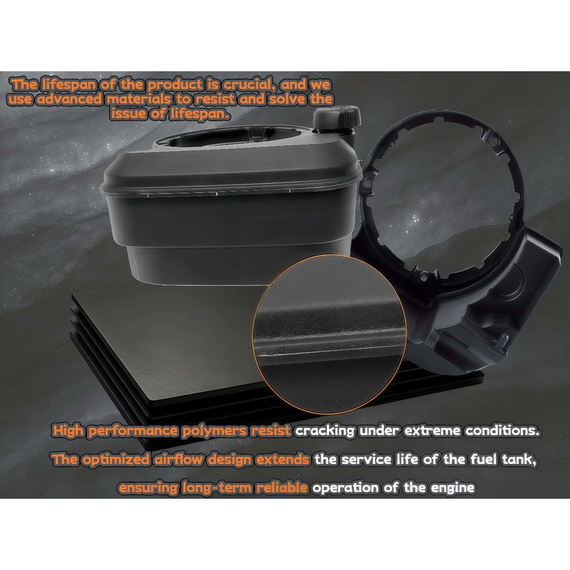 699374 Fuel Tank with Caps for B&S 4-7HP Walk Behind