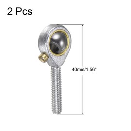 uxcell 2pcs POSB3 Male Rod End Bearing 3/16 Inch Bore and #10-32 Right Hand Thread, Self-Lubricating Joint Rod Ends, Includes Jam Nut