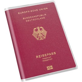 2 x Passport Cover (13.5 x 19 cm) Transparent - Passport Cover for New Passport - Robust Tear-Resistant Passport Cover Passport as Perfect Protection Against Dirt, Moisture and Scratches, transparent,