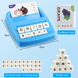 ALFFREUDE Spelling Game Letters Learning Games Montessori Toy 3 4 5 6 7 8 Years Letters Educational Game Reading Learning Game Educational Toy Gift for Girls Boys