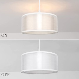 FRIDEKO HOME 2 Tier Light Shade Ceiling - Modern White Lampshade for Ceiling Lights, Bedroom Lights Ceiling Lamp Shades for Living Rooms, Hallways, and Lounges (30cm)