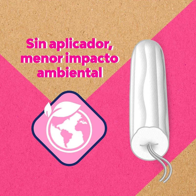 Saba Tampones Regular V-eco Flujo Moderado sin aplicador, 16 piezas