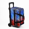 ELITE Basic Double Roller Bowling Ball Bag With Rolling Wheels