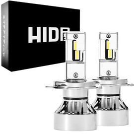 HID-YA H4 LED Headlight, 49600cd (Candela), Explosive Light, White, Compatible with Vehicle Inspections, 12 V, 24 V, Set of 2, M Series, Premium