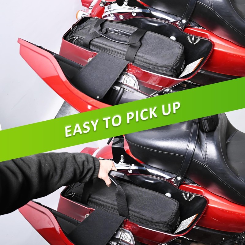 Mofun Motorcycle Saddlebag Liner Bag Hard Saddlebag Organizer With Red