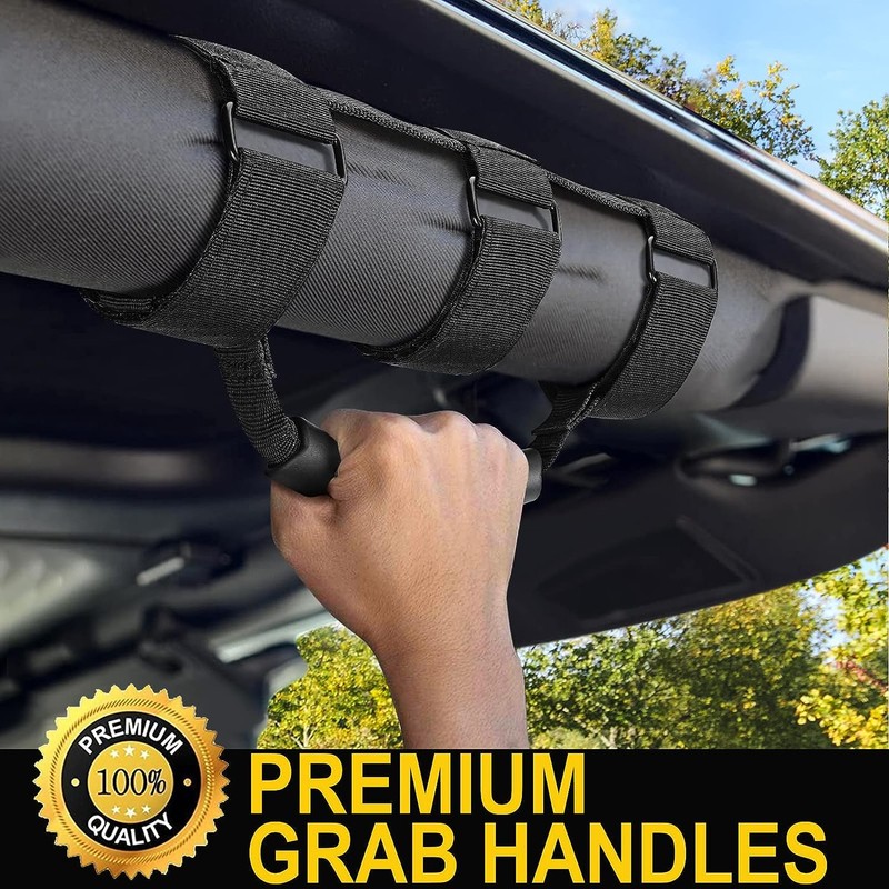 2 Pack Grab Handle Set for Jeep Wrangler Roll Bars