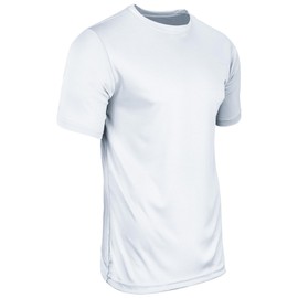 Champro Men's Standard Vision Lightweight Polyester T-Shirt Jersey, White, Adult Large