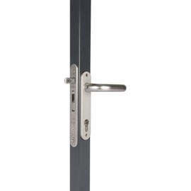 Fortylock Tubular Frame Lock with Hook Latch, PZ 92, Diameter 20 mm, Round End Stainless Steel