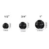 3/4" Black 5-Way Side Outlet Tee, Home TZH 4-Pack 5-Way