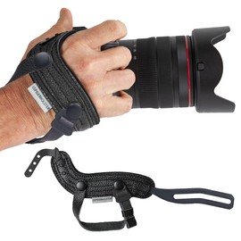 SpiderPro Hand Strap v2 Leather Hand Strap - Black