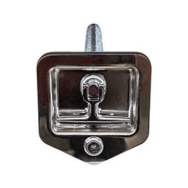 Buyers Products L8855 Locking T-Handle Latch, Polished Stainless Steel Latch w/Gasket, Blind Studs & Two Keys, Flush Mount, for Truck Bed Tool Boxes, Trailer Doors, RVs, Campers, Truck Cap Latch