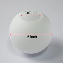 KoKo&Yukina 6 Inch Milk White Glass Globes for Light Fixtures Replacement Glass Shades for Light Fixtures Light Globes for Light Fixtures Replacement Frosted Opal Glass Lamp Shades Glass Light Shade