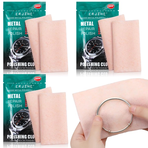 Peryiter 3 Pack Polishing Cloths for Fine Metals 4x6 in