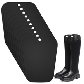 Boot Stretcher 10 Sheets Boot Shaper Reusable Plastic Boot Holder Shape Inserts High Boot Support for Men and Women 10 Inches, black