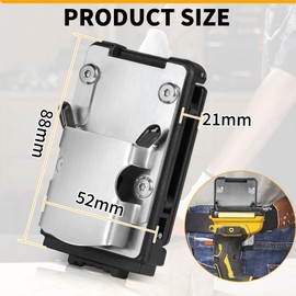 DBREAKS Clip-on Tool Belt Clip, 304 Stainless Steel Tool Belt Holder, Drill Tool Holster for Tool Belt, Tool Clips for Cordless Drill, Impact Wrench, Tape Measure, Nailer