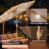 GDY 7.5 ft Tiki Patio Umbrella with18 LED Ligths, Hula