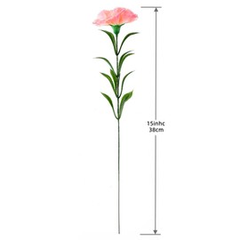 XIYUAN 15 Inch Bouquets 15 Stem Carnations,Carnations Artificial Flowers,No Fade Artificial Flower, Silk Petals Fake Flowers Forever Plants for Home Party and Wedding Decor (Light Pink)