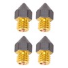 4 Pcs 3D Printer Nozzles Three Hole High Flow Fast