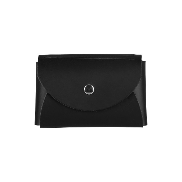 JAM Paper Italian Leather Business Card Holder Case with Round