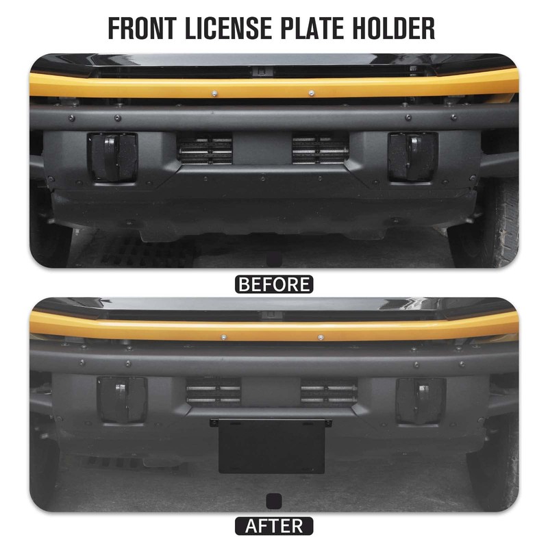 Jimen for Bronco License Plate Holder, Front License Plate Frame