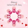 Valentines Press on Nails Short Square Fake Nails With Love