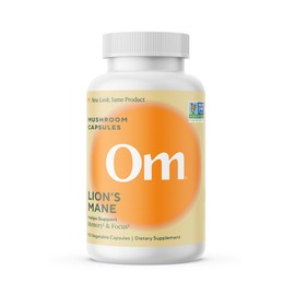 OM lions mane cápsulas de hongo melena de león 2000 mg - suplemento de hongos en cápsulas vegetales 90 piezas                                         