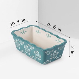 Original Heart Loaf Pan Ceramic Bread Pan, 4pcs Mini Loaf Baking Pans, Mini Loaf Pans for Baking Bread, Nonstick Bread Loaf pan, 6inch Meatloaf Pan, Baking Pans for Kitchen