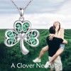URONE Clover Necklace 925 Sterling Silver Irish Shamrock Pendant Neckalce